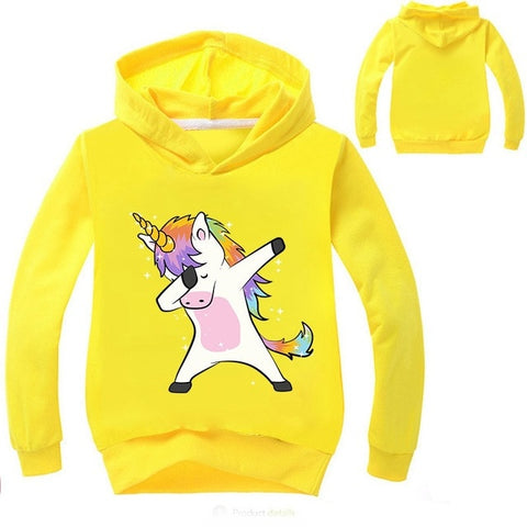 New 2019 Children Kids Spring Autumn Sweatshirt Boys Girls Cute Unicorn Print Long Sleeve Hooded Hoodies Sweatshirt Tops